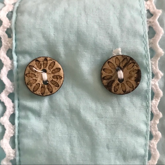 SUNBOREE Patchwork Blue Dress with Wooden Buttons - Picture 6 of 15